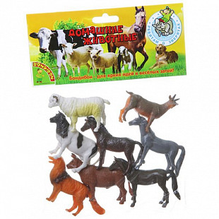 Набор животных Bondibon "Ребятам о Зверятах", домашние животные ВВ1631 (8 шт)