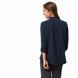 Рубашка женская Jack Wolfskin Victoria Roll-Up Shirt W midnight blue