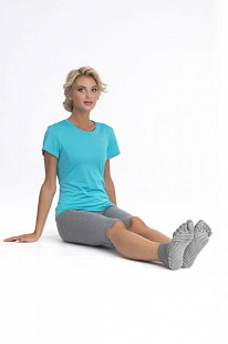 Носки противоскользящие Bradex для занятий йогой закрытые SF 0351 grey