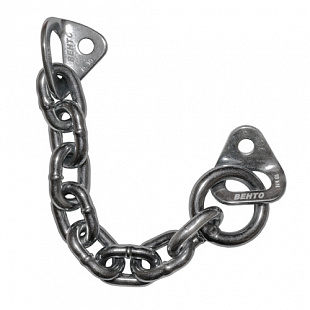 Шлямбурные уши с кольцом и цепью Vento нержавейка