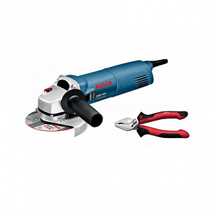 Одноручная углошлифмашина Bosch GWS 1400 + пассатижи Wiha 0615990K31