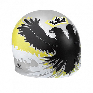 Шапочка для бассейна (плавания) взрослая Mad Wave Silicone Printed Empire gray