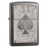Зажигалка Zippo Ace of Spades Filigree 28323 black ice