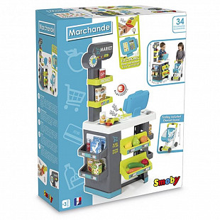 Супермаркет Smoby City Market 350212 grey/yellow