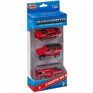 Инерционная машина Play Smart металлическая набор пожар 6389-4