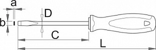 Отвёртка шлицевая Unior рукоятка TBI 1x5,5 мм