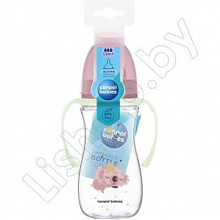 Антиколиковая бутылочка для кормления Canpol Babies Easystart Sleepy Koala с широким горлышком 300 мл, 12+ мес. (35/238_pin)