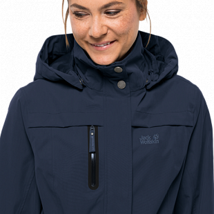 Пальто женское Jack Wolfskin Kimberley Coat midnight blue