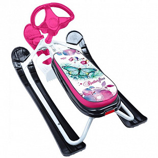 Снегокат Nika Кросс Бабочки СНК/Б2 white/pink
