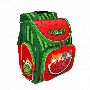 Рюкзак школьный GRIZZLY RAr-080-8 /1 watermelon/kittens