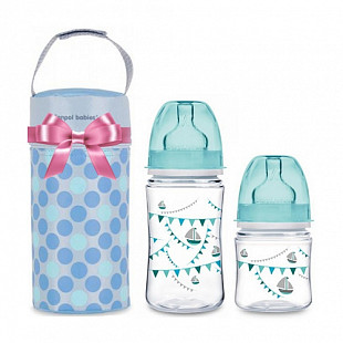 Набор Canpol babies 2 Бутылочки + Термосумка 35/69 Blue