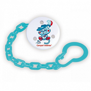 Держатель для пустышки Canpol babies Круглая С цепочкой Сказка 2/414 Blue
