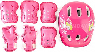 Роликовые коньки Sundays set pink PW-153B-5D