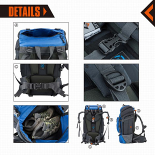 Рюкзак KingCamp Explorer 75 3208 Blue