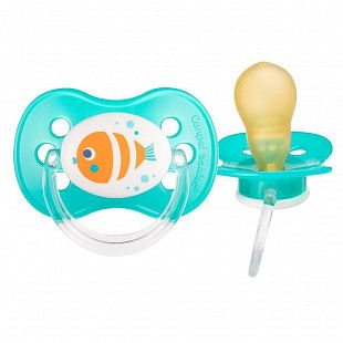Пустышка круглая латексная Canpol babies Love&Sea 6-18 мес. (22/607) turquoise