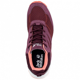 Водонепроницаемые кроссовки женские Jack Wolfskin Woodland Texapore Low W burgundy / orange