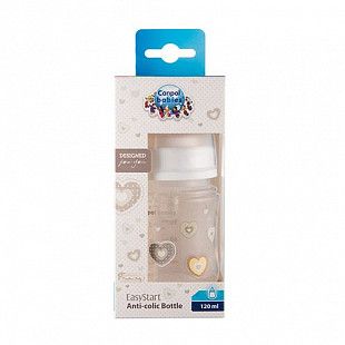 Антиколиковая бутылочка для кормления Canpol babies Easystart NEWBORN BABY с широким горлышком 120 мл., 0+ мес. (35/216_bei) beige