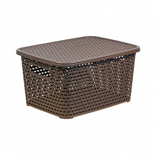 Ящик для хранения с крышкой Idea 28x18,5x12,6 см М2372 brown