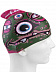 Шапочка для бассейна (плавания) детская Mad Wave Silicone Printed Junior with fin Monstra green/pink
