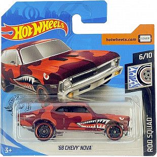 Машинка Hot Wheels Базовой коллекции '68 Chevy Nova 73/250 (5785 GHF41) mainline 2020