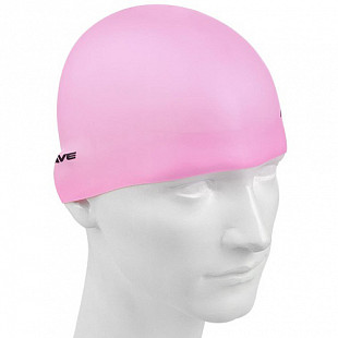 Шапочка для бассейна (плавания) взрослая Mad Wave Pastel Silicone Solid pink