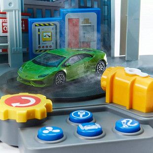 Игровой набор Bburago Street Fire Автомойка с машинкой (18-30406) green