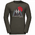 Футболка мужская Jack Wolfskin Mountain Longsleeve M dark moss