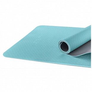 Гимнастический коврик для йоги, фитнеса Starfit FM-201 TPE mint/grey (173x61x0,6)