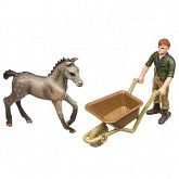 Набор Shenzhen Toys фигурка с животным и тачкой серия "Мир вокруг нас" M7593-16