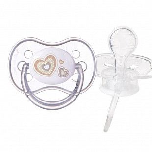 Пустышка силиконовая круглая 0-6 мес. Canpol babies Newborn Baby (22/562) beige