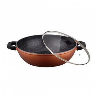 Сковорода глубокая Peterhof Wok 4,1 л PH-15839 grey