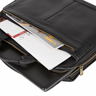 Мужская кожаная сумка Polar 5191 black