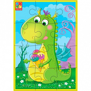 Пазл А5 Vladi Toys Динозаврик VT1103-50