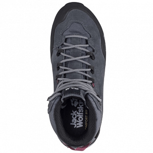 Водонепроницаемые ботинки для треккинга  женские Jack Wolfskin Wilderness Xt Texapore Mid W ebony / burgundy
