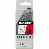 Набор сверл по металлу Diager 6 штук HSS Standard 750C