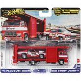 Машинка Hot Wheels Premium Team Transport '73 Plymouth Duster & Second Story Lorry (FLF56 JBM38)