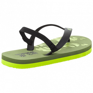 Вьетнамки детские Jack Wolfskin Eezy K khaki / lime