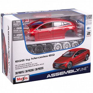 Сборная модель автомобиля Maisto 1:27 EQS by Mercedes-EQ (39261) red