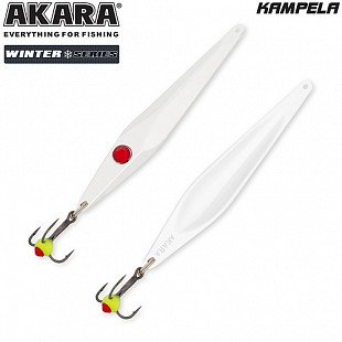 Блесна зимняя Akara Ice Kampela 75 Sil/Sil тройник на цепочке AI-KAM-75-C-SIL/SIL