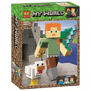 Конструктор Bela Minecraft Алекс с Цыплёнком 11167