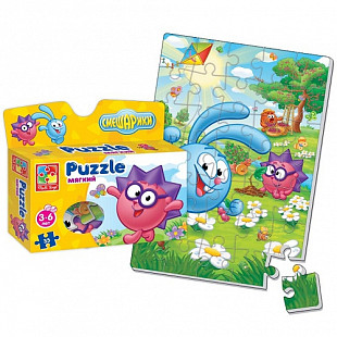 Мягкие пазлы А4 Vladi Toys Смешарики VT1105-10