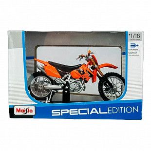 Масштабная модель мотоцикла Maisto 1:18 KTM 525SX 39300 (20-04043) Orange НОВОЕ ПОСТУПЛЕНИЕ