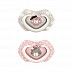Пустышка Canpol babies Bonjour Paris Силиконовая Симметричная 6-18 мес., 2 шт. (22/648_pin) pink