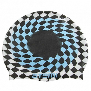 Шапочка для плавания Atemi black/white клетка PSC421