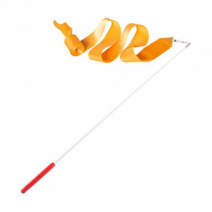 Лента для художественной гимнастики Amely 6 м с палочкой 56 см AGR-301 orange