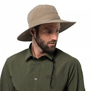 Шляпа летняя мужская Jack Wolfskin Lakeside Mosquito Hat sand dune
