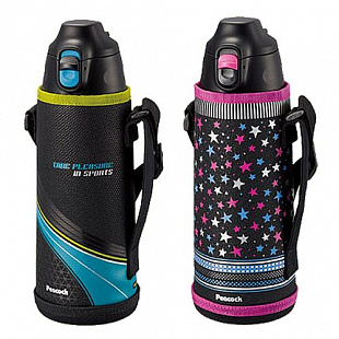 Термос Peacock в чехле 2 крышки ASG-W100ABK black