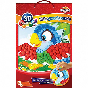 Набор для детского творчества Dalis Мозаика из пластилина Попугай Рики MC-307