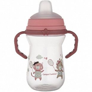 Поильник обучающий Canpol babies Bonjour Paris с силиконовым носиком 250 мл 6+  (56/613_pin) pink