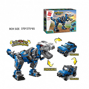 Конструктор Qman Динозавр и Машины 4803